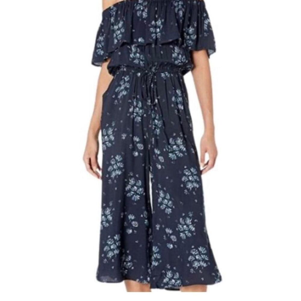BB-Dakota Ruffle Jumpsuit Romper off the shoulder 4th of July, beach, vacation